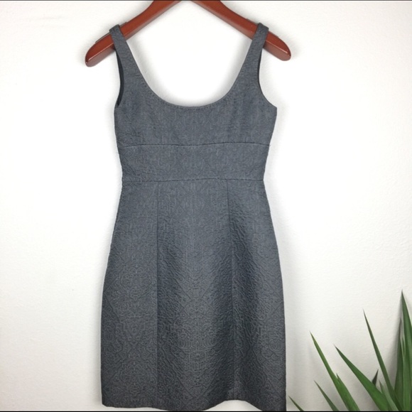 Elie Tahari Grey Brocade Sheath Dress - Picture 3 of 3